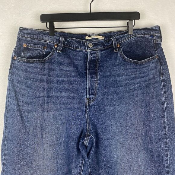 Levis Ribcage Straight Ankle Jeans Womens Size 20W Blue Pockets Denim Pants - Picture 3 of 15